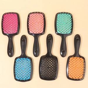 1개 정전기 방지 엉킴 방지 헤어 빗 헤어 마사지 브러시 속이 빈 곱슬머리 브러시 미용실 도구