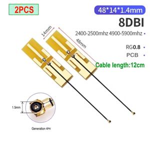 eoth 2개 IoT 와이파이 안테나 5.8GHz 2.4GHz 듀얼 밴드 내장형 FPC 소프트 보드 블루투스 PCB 패치 4세대 IP4용
