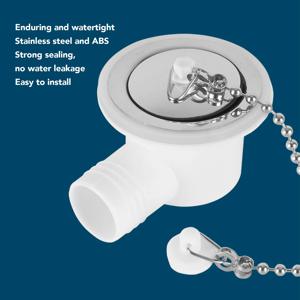 RV 싱크 배수 커넥터 스테인레스 스틸 배수 플러그 커넥터 호스 어댑터 누출 방지 간단한 설치 요트 용 직각