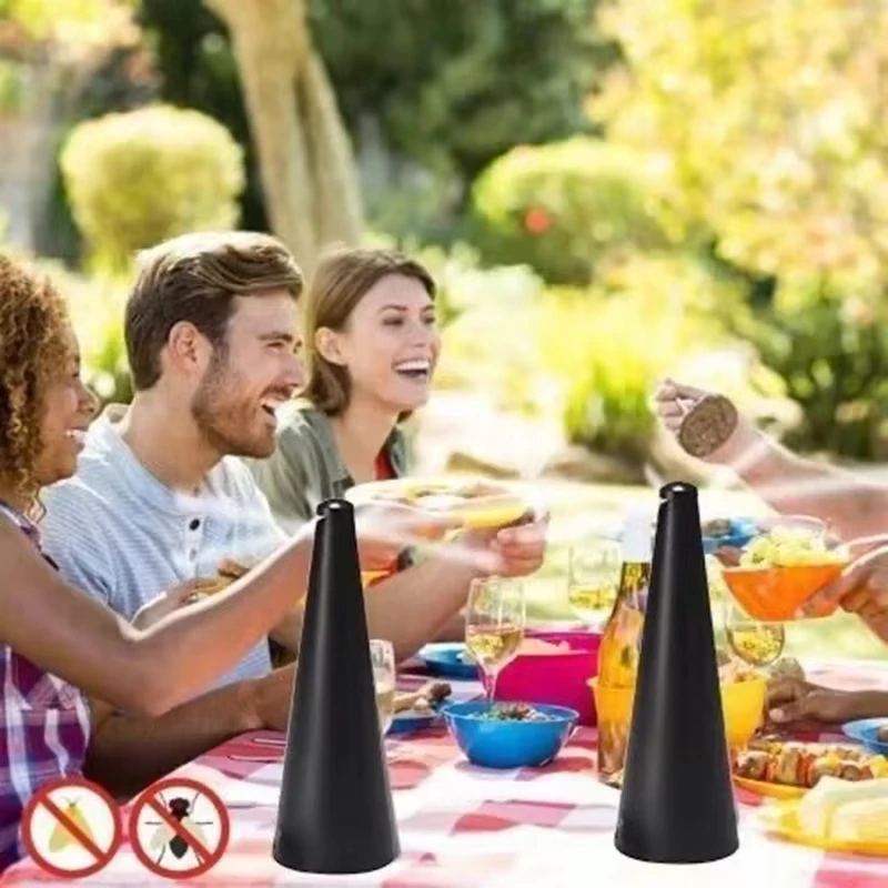 자동 모기 구충제 팬 플라이 모기 구충제 팬 배터리 구동 홈 야외 피크닉을위한 휴대용 해충 방제