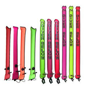 1.1M-1.8M 폐쇄형 스쿠버 다이빙 표면 마커 부표 SMB 드리프트 다이버 상승 신호 튜브 난파선 스노클링을 위한 안전 소시지