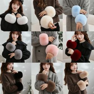가짜 모피 짧은 손목 커프 겨울 DIY 여성용 손목 커프스 여성용 모피 팔찌