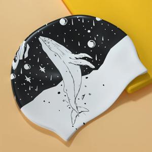 실리콘 수영 모자 풀 장비 미끄럼 방지 방수 수영 모자 귀 보호 탄성 입욕 모자 긴 머리 성인