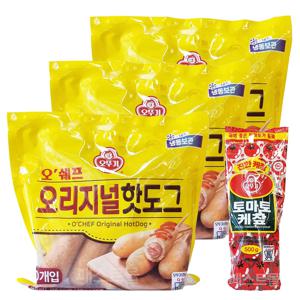 오뚜기 오리지널 핫도그 30개입 + 케찹 500g 세트