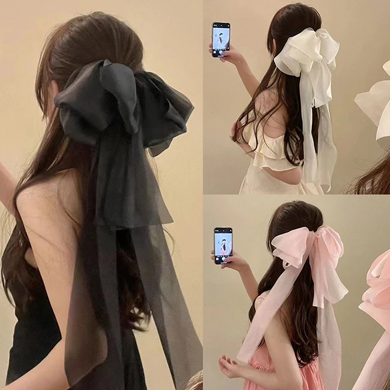 슈퍼 요정 리본 Bowknot 헤어 클립 공주 달콤한 봄 클립 하이 엔드 분위기 모자를 쓰고 있죠 헤어 액세서리