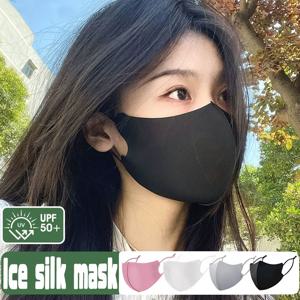 여름 여성 선 스크린 마스크 야외 스포츠 사이클링 통기성 빨 수있는 재사용 가능한 얼굴 커버 더블 레이어 아이스 실크 마스크