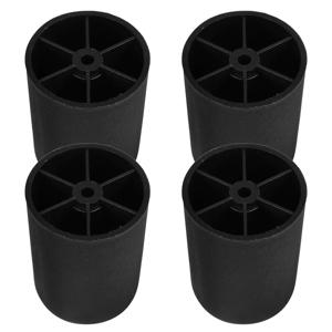 4 Pcs 8cm 가구 다리 검은 플라스틱 교체 소파 테이블 캐비닛 피트 안정적이고 쉬운 세련된 다목적