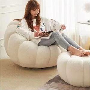 편안한 호박 모양 거실 게으른 소파 부드러운 럭셔리 크리 에이 티브 현대 노르딕 침실 싱글 게으른 소파 홈 장식