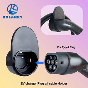 TESLA Type 1 Type2 GB-T 표준 전기 자동차 차량용 유형 2/유형 1 커넥터 소켓 플러그용 Kolanky EV 충전기 홀더