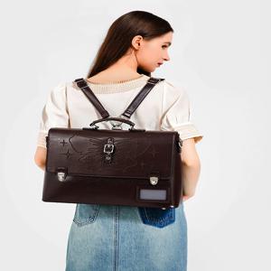 여성 정품 가죽 서류 가방 배낭 Satchel 럭셔리 패션 빈티지 오피스 비즈니스 OL 고품질 어깨 노트북 가방