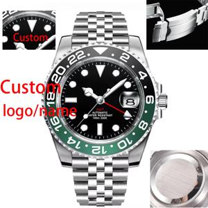 새로운 사용자 정의 남자 Corgeut 로고 기계식 손목 시계 빛나는 GMT 시계 NH34Movement 사파이어 10Bar 남성 시계 Reloj Hombre