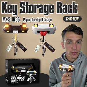 AE86 자동차 크리에이티브 훅 헤드라이트 키 보관 랙 키체인 홀더 차량 장식용 키 홀더