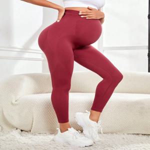 여성용 임산부 레깅스 배 위 임신 요가 바지 활동복 운동 레깅스
