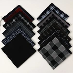 무작위로 혼합 및 매치된 남성용 신사용 원사 염색 격자 무늬 손수건 3팩, 정장 플랩 포켓 바지 사각형, 결혼식 시즌 신랑 기념품, 땀 수건