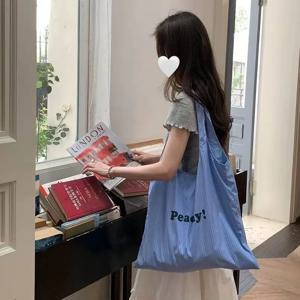 게으른 스타일, 다재다능한 체크무늬 토트백, 예술적인 소녀들을 위한 수업용 싱글 숄더 핸드백, 외출용 쇼핑백