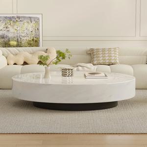 이탈리아 미니멀리스트 라운드 대리석 네스팅 테이블 세트 - 작은/큰 거실을 위한 고급 커피 테이블, 공간 스마트 센터피스