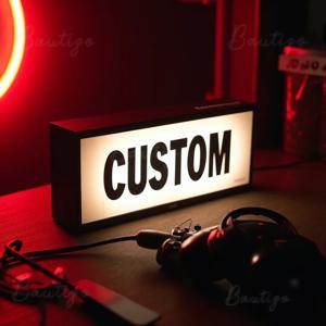 맞춤형 LED 아크릴 라이트 박스 사인 야간 장식 인테리어 소형 테이블 및 벽 램프 간판 방 표지판