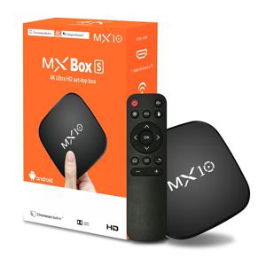 스마트 TV 박스 MX10 ARM Mali-400 MP2 DDRIII 1GB EMMC 8GB 안드로이드 7.1 스마트 홈 시어터 TV 박스 24개 언어 지원