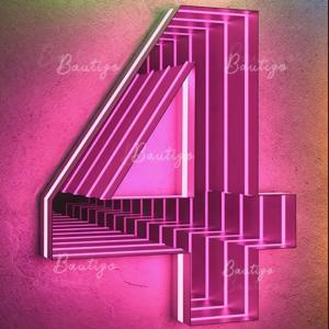 맞춤형 3D LED 무한 거울 간판 채널 문자 개인 맞춤형 거울 벽 비즈니스 실내 장식 (바, 살롱용)