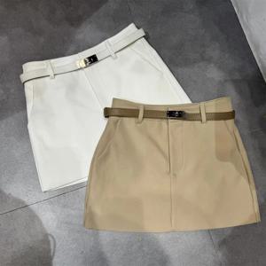 미국 레트로 솔리드 컬러 A라인 미니 스커트 여성용 하이웨이스트 슬림 여름 신상 노출 방지 다용도 바디콘 스커트