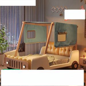 로드스터 만화 자동차 침대 소년 단단한 나무 어린이 울타리 소년 어린이 방 트리 하우스 텐트