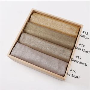 2025 아바야 여성 베일 골드 솔리드 컬러 무슬림 헤드 스카프 숄 및 랩 글리터 파시미나 반다나 여성 푸라르 히잡