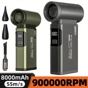 900000RPM 터보 팬 고전력 제트 팬 브러시리스 모터 가변 속도 먼지 송풍기 청소 도구 공기 살포기 휴대용 공기 송풍기