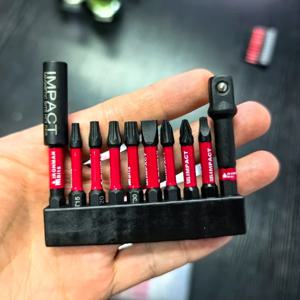 혼합 2인치 임팩트 X50 파워 드라이버 비트 세트, S2 합금강 비트 및 보관함