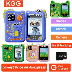 어린이 스마트폰 8GB 2.8인치 스토리 음악 카메라 비디오 습관 추적 미니 장난감 전화 아기 모바일 교육 학습 도구 선물