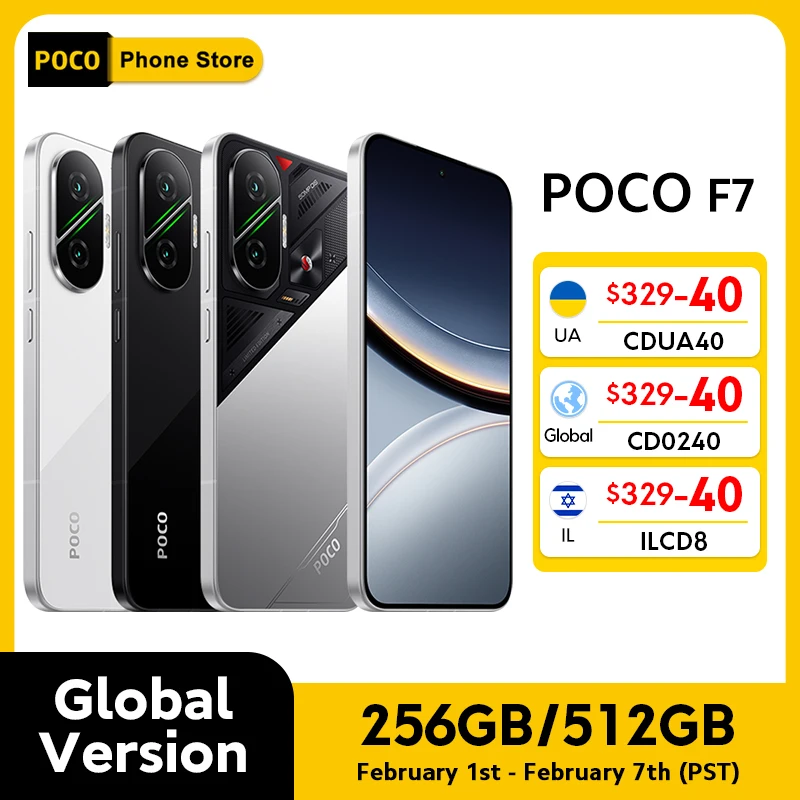 【월드 프리미어】POCO F7 5G 글로벌 버전 스냅드래곤 ®   8세대 4 NFC 6.83인치 1.5K AMOLED 디스플레이 50MP 카메라 OIS 6500mAh 스마트폰