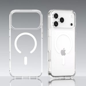iPhone 17 Pro Max용 마그네틱 Magsafe 케이스 iPhone17ProMax iPhone17Pro 2025용 하이브리드 하드 커버 투명 충격 방지 소프트 쉘