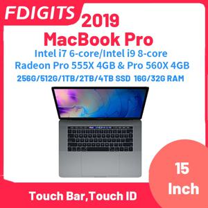 2019 MacBook Pro Pro560 Intel i7 i9 Radeon Pro 555X 및 Pro 560X 15인치 터치 바, 터치 ID 256G/512G/1TB/2TB/4TB SSD 16G/32G RAM.