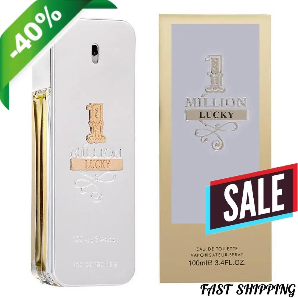 100만 명의 행운을 빌어 오 드 뚜왈렛 100만 프리브 남성용 향수 3.4 fl oz 오 드 퍼퓸 스프레이 새 상품