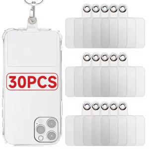 투명 무광 유연한 휴대폰 랜야드 XYun 모바일폰 범용 테더 탭 홀 스트랩 패치 코드 클립 가스켓