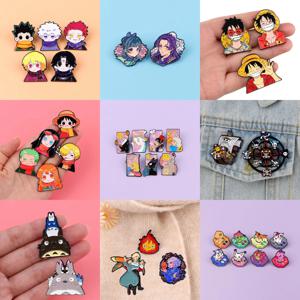 귀여운 고양이 에나멜 핀 애니메이션 영화 배지 배낭 만화 브로치 세트 모자 옷깃 핀 만화 쥬얼리 코스프레 액세서리 장난감 선물