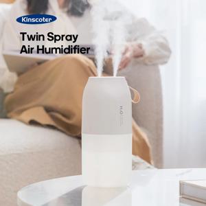 KINSCOTER 초음파 가습기 300ml 2000mAh 배터리 USB 분무기 디퓨저 가정 및 사무실용 부드러운 물 안개 방출