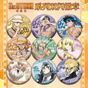 닥터스톤 드스톤 에이지 실버 어니언 플레인 서피스 닷 더블 플래시 배지 신규 디자인 75mm 58mm 양철 배지