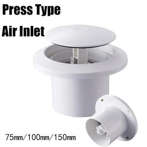 조절 가능한 배기 밸브 그릴이 있는 원형 공기 배출구 디퓨저, 가정용 HVAC용 ABS 덕트 커버 아울렛, 75mm 100mm 150mm 파이프에 적합