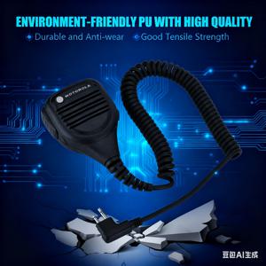 핸드헬드 스피커 마이크 3.5mm 헤드폰 잭 스피커 마이크 워키토키 라디오 핸드 마이크 스틸 벨트 클립 포함