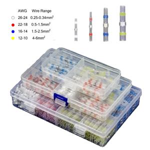 20-100개 방수 열수축 튜브 납땜 절연 전선 단자 스플라이스 전기 커넥터 키트 도구