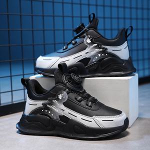 어린이 운동화 소년 캐주얼 신발 가죽 학생 운동화 어린이 미끄럼 방지 경량 소녀 스포츠 러닝 테니스 신발