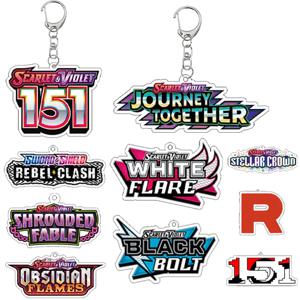 애니메이션 포켓 PTCG 로고 풀 시리즈 아크릴 키체인 소년 게임 컬렉션 선물 만화 전화기 장식 가방 펜던트 장식품 선물 장난감