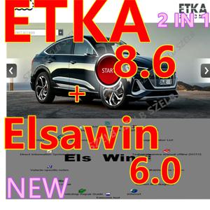 최신 ETKA 8.6+ 엘사윈 6.0 자동차 수리 에트카 8.6 소프트웨어 그룹 차량 전자 부품 카탈로그 (폭스바겐+아우디+세아트+스코다)