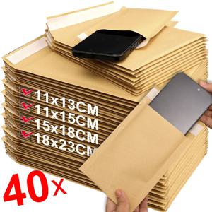 10-40PCS 크래프트 버블 봉투 종이 포장 가방 버블 봉투 택배 보관 가방 패딩 메일러 배송 패키지 4가지 크기