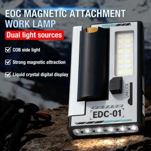 컴팩트 다기능 손전등 비상 경고등 휴대용 18650 배터리 교체 지원 안전 장비