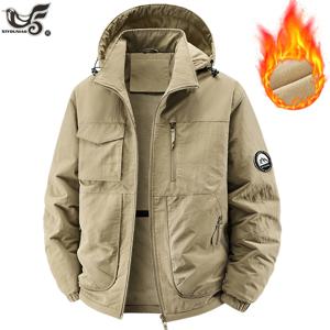 남성 파카 두꺼운 따뜻한 후드 코트 면 패딩 플리스 재킷 캐주얼 퀼팅 방수 재킷 가을 겨울 아우터 의류
