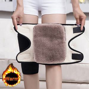 겨울용 따뜻한 무릎 보호대, 남성 노인용 냉기 방지 무릎 보호대, 관절염 무릎 보호대, 인조 토끼털 무릎 보호대