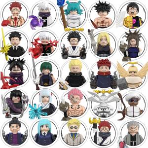 블라인드 박스 WM6201 WM6202 WM6139 WM6140 주술회전 빌딩 블록 미니 액션 피규어 이타도리 유지 고죠 사토루 르메인 기프트 토이