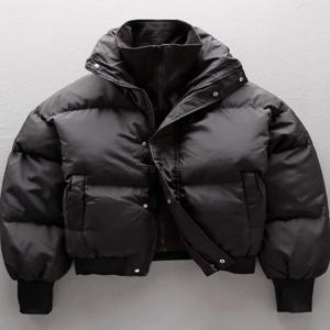 미국 스타일 남성 겨울 푸퍼 재킷 두꺼운 디자인 루즈핏 브레드 스타일 코튼 코트 페이크 투피스 청년 패션