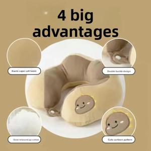 만화 캐릭터 목 보호대 목 커버 운전용 U자형 베개 여행용 베개 경추 비행기 U자형 베개 목 차량용 낮잠 베개